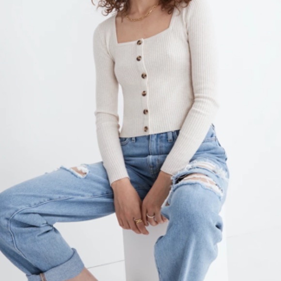 Madewell Rosseau Square Neck Sweater - Picture 2 of 6